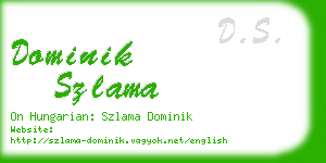 dominik szlama business card